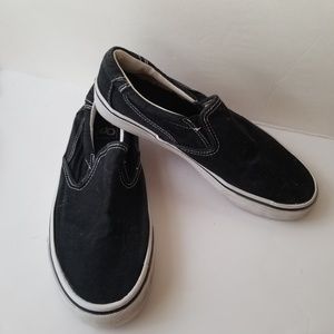 OP Vintage Black Slip On Canvas shoes. Vintage Size 9